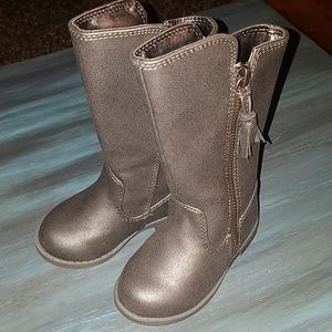 Toddler Girl Cat and Jack gray boots size 5
